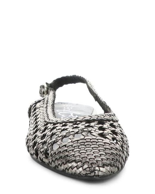 Bos. & Co. Black Willow Slingback Cap Toe Flat