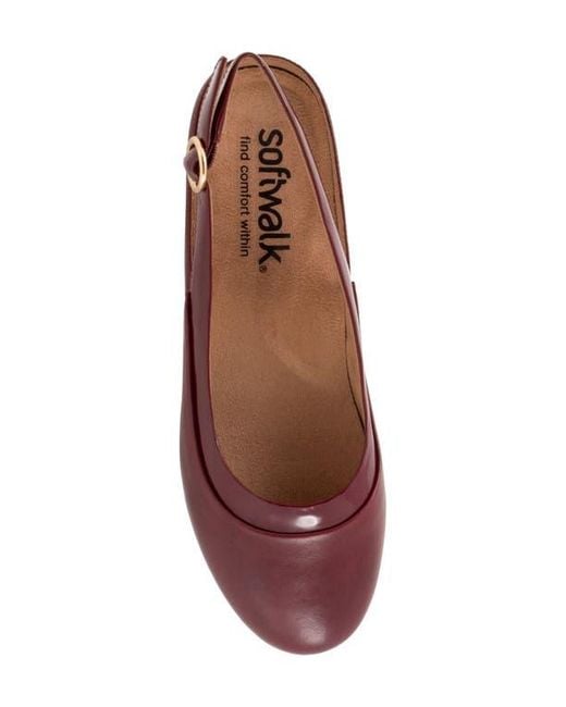 Softwalk® Red Sheffield Slingback Flat