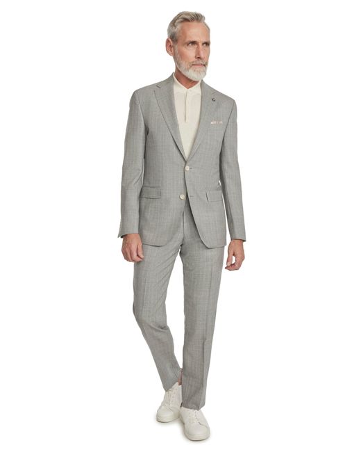 Jack Victor Gray Esprit Contemporary Fit Pinstripe Wool Suit for men