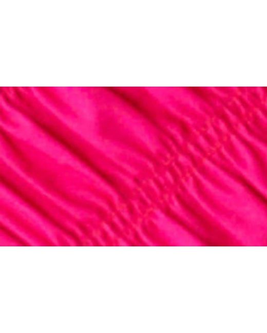 English Factory Asymmetric Shirred Puff Sleeve Top