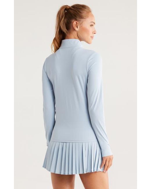 Zella Blue So Soft Actve Half Zip Pullover