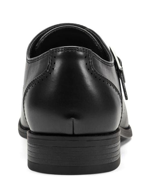 Kenneth Cole Black Cheer One Buckle Monk Shoe for men