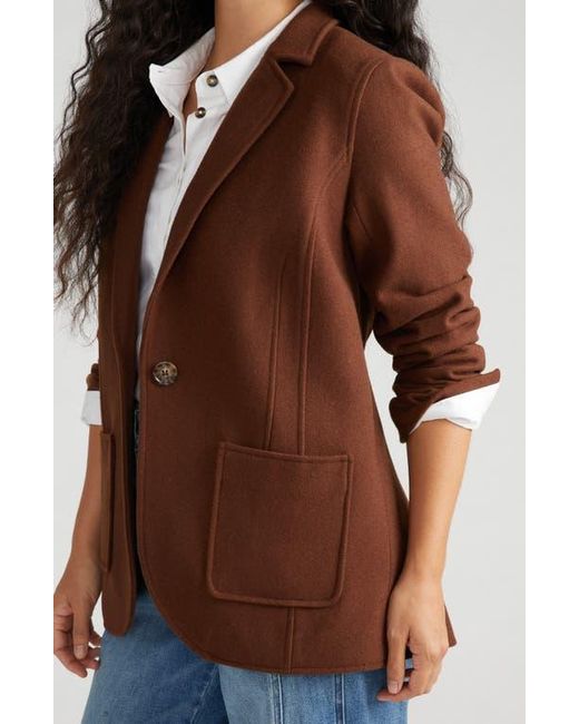 UNIVERSAL STANDARD Brown Kidjo Wool Blend Jacket