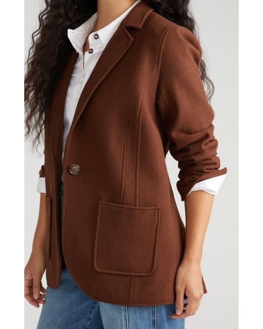 UNIVERSAL STANDARD Brown Kidjo Wool Blend Jacket