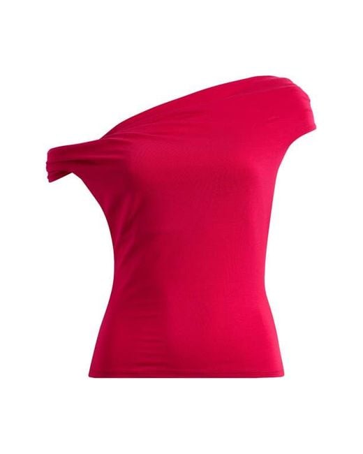 Reformation Pink Cello One-Shoulder Knit Top