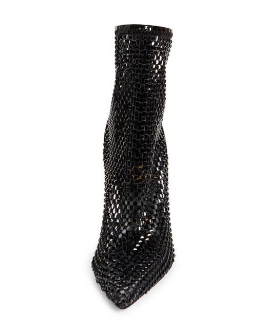 Christian Louboutin Black Kate Crystal Mesh & Patent Leather Bootie