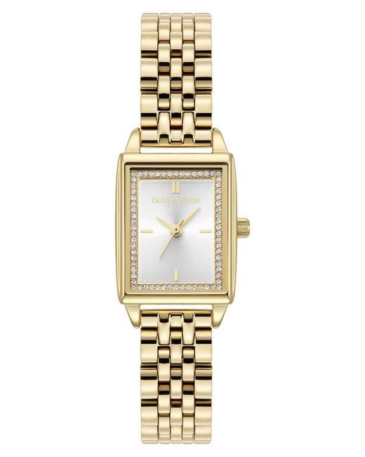 Olivia Burton Metallic Classics Rectangular Bracelet Watch, 20Mm