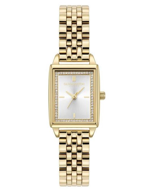 Olivia Burton Metallic Classics Rectangular Bracelet Watch, 20Mm