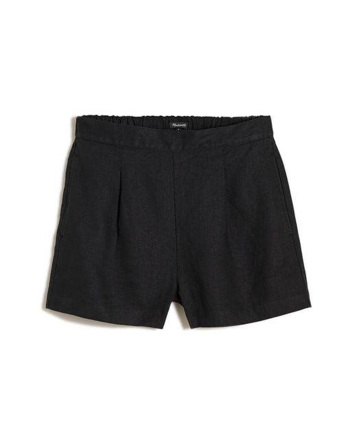 Madewell Black Pull-on Linen Shorts