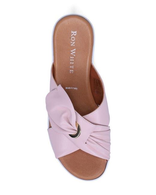 Ron White Pink Patrika Platform Wedge Slide Sandal