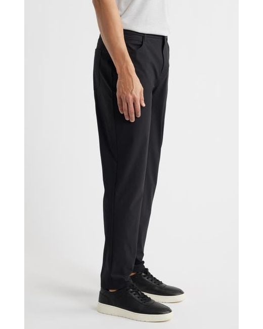 Zella Black Driver Slim Fit Five Pocket Pants for men