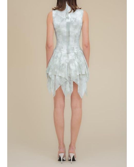 Contessa Mills Blue Bella Printed Piquet Tulle Dress