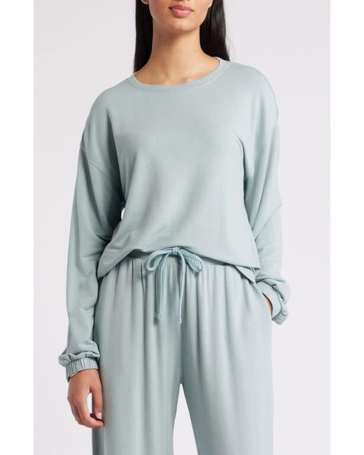 Open Edit Gray Crewneck Lounge Top