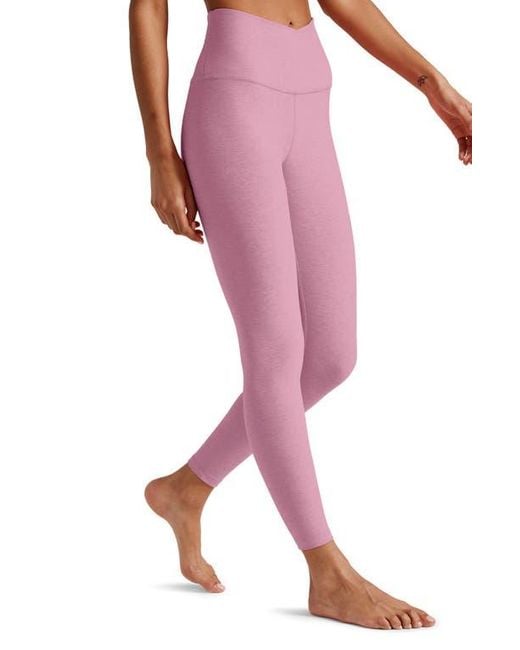 Beyond Yoga Red Your Leisure Space Dye High Waist Midi Leggings