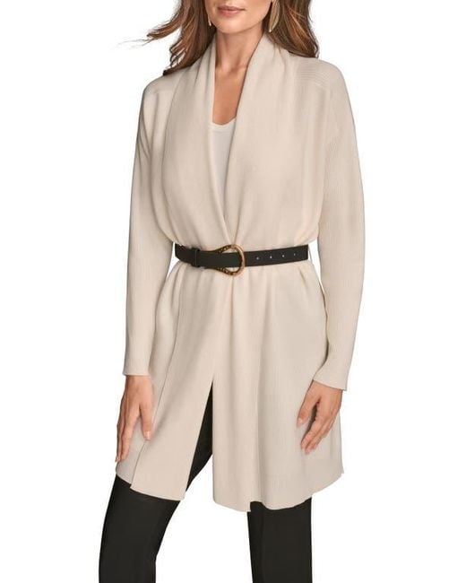 Donna Karan Natural Belted Cardigan