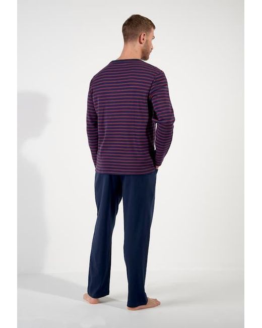 Hom Purple Carson Long Pajama Set for men