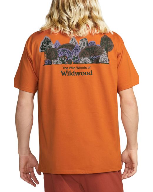 Nike Orange Acg Wildwood Oversize Graphic T-shirt for men
