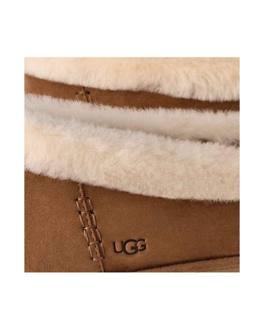 Ugg Natural Zora Genuine Shearling Trim Ballet Flat