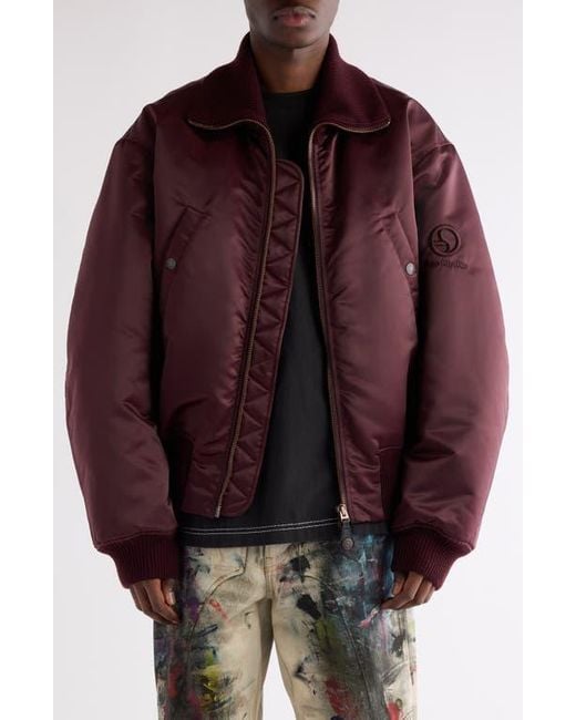 Acne Red Olievo Technical Bomber Jacket for men