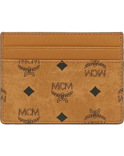 MCM Brown Aren Card Case for men