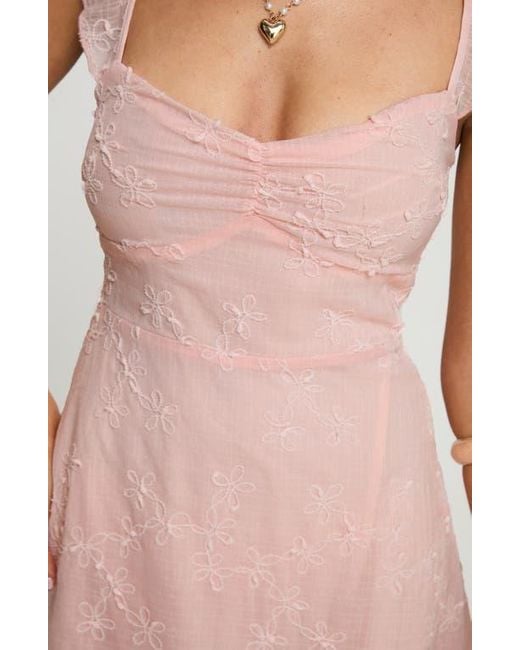 Princess Polly Pink Landon Lace-Up Minidress