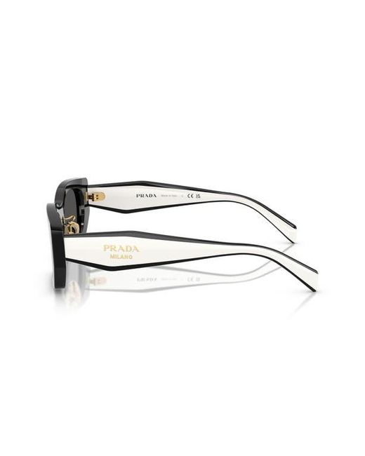 Prada Gray 53Mm Pillow Sunglasses