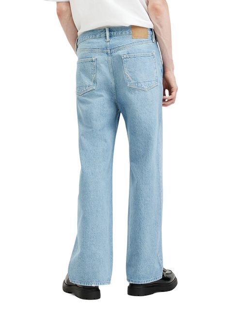 AllSaints Blue Lenny Flare Leg Denim Jeans for men