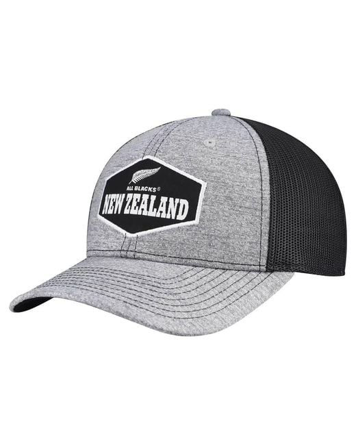 '47 Gray All Blacks Generic Mass Rodeo Patch Trucker Adjustable Hat for men