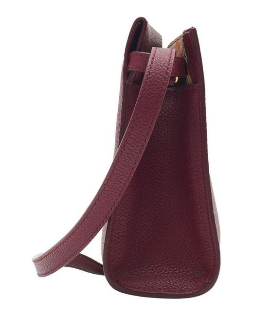 Burberry Purple Cotswolds Pochette Leather Shoulder Bag