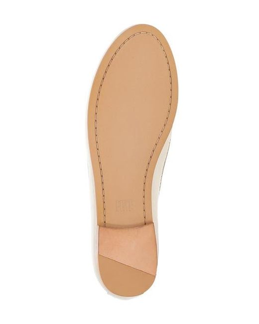 Frye White Carson Logo Ballet Flat