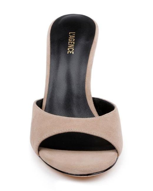 L'Agence White Avery Slide Sandal