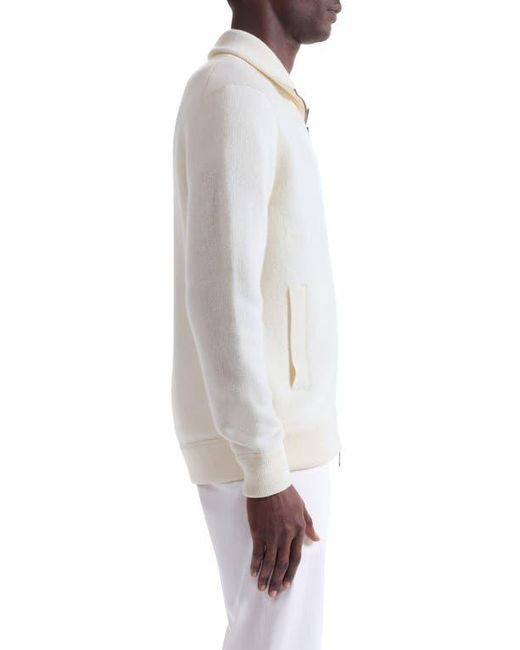 Bugatchi Multicolor Wool Blend Zip Cardigan for men