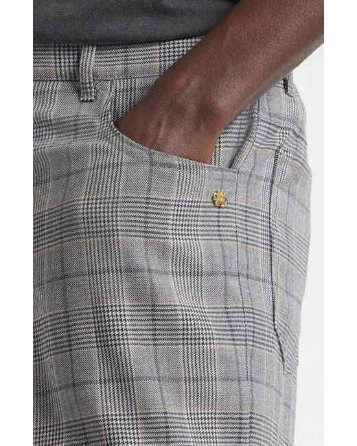 Amiri Gray Check Wool Bootcut Pants for men