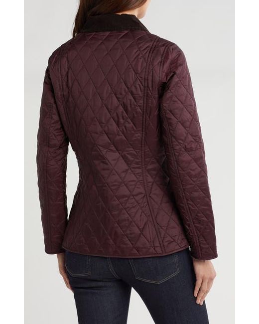 Barbour Red Annadale Diamond Quilted Jacket