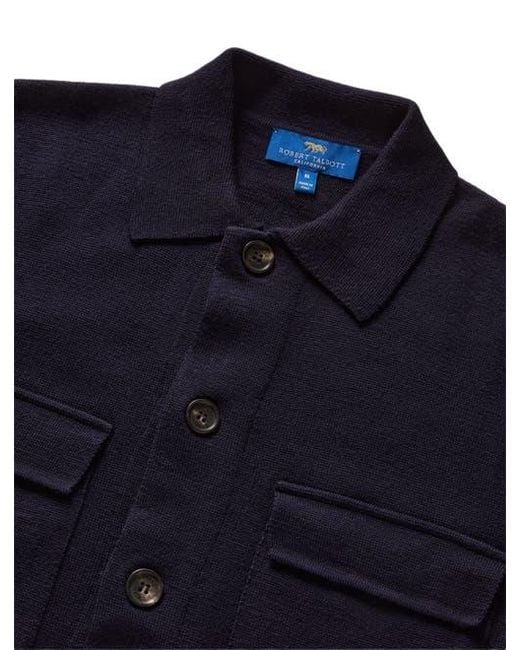 Robert Talbott Blue Landon Sweater Jacket for men