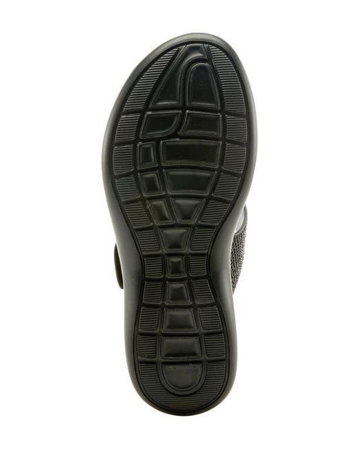 Flexus by Spring Step Black Bling Slide Sandal