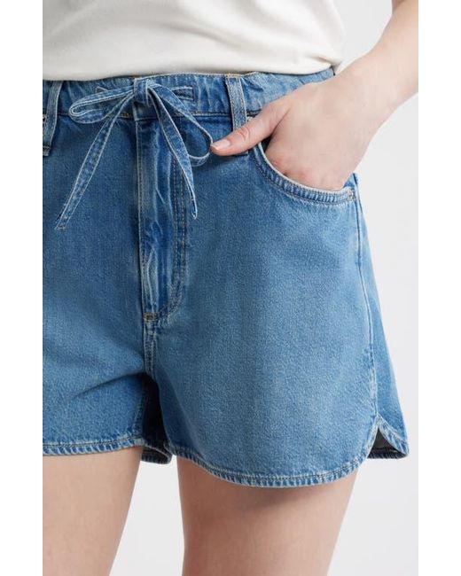 Rag & Bone Blue Featherweight Nolan Drawstring Denim Shorts