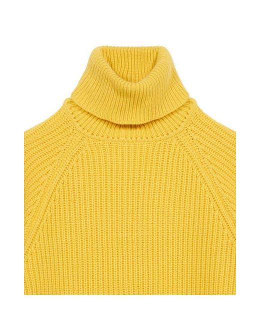 Fortela Yellow Oslo Merino Wool High Neck Sweater for men