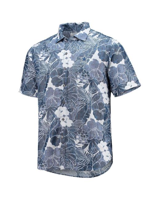 Men's Tommy Bahama Navy Chicago Bears Coconut Point Playa Floral IslandZone  Button-Up Shirt