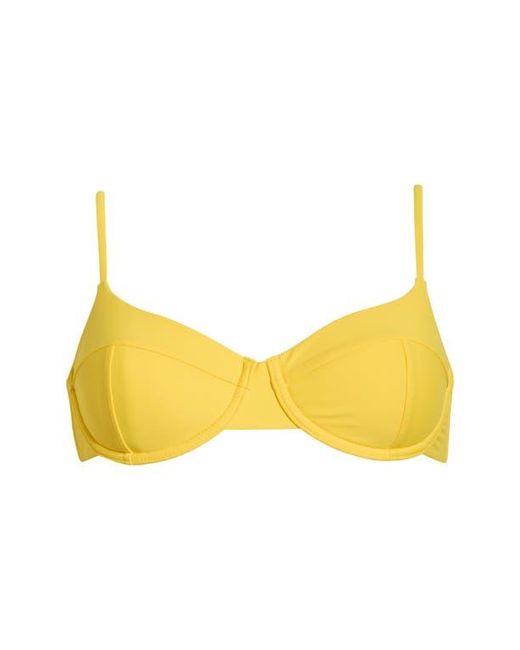 Ramy Brook Yellow Mona Underwire Bikini Top