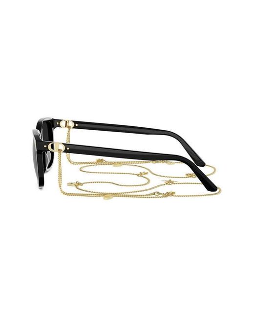 Dior Black Petit Cd S2I Rectangular Sunglasses
