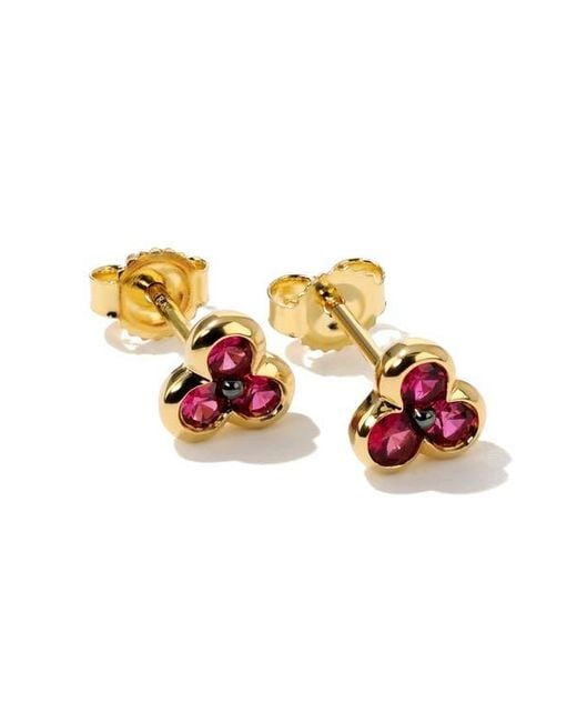 Mark Henry White Trinity Stud Earrings