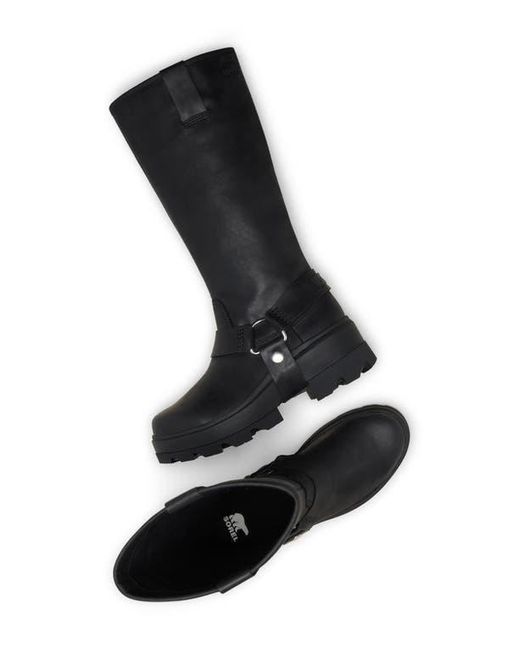 Sorel Black Joan Frwd Waterproof Harness Boot