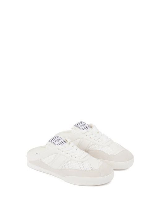 Chloé White Kick Mule Sneaker
