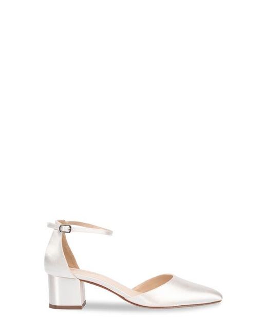 Touch Ups White Tegan Ankle Strap Pointed Toe Pump