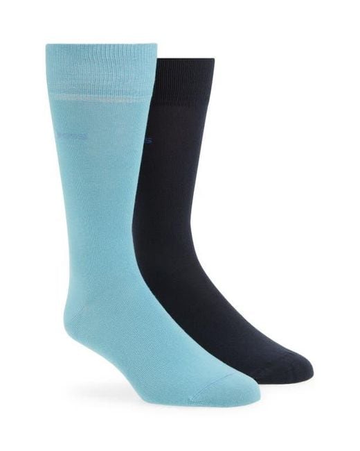 Boss Blue 2-Pack Crew Socks for men