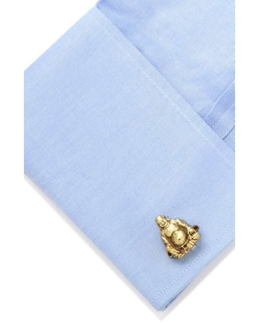 Cufflinks Inc. Metallic Smiling Buddha Cuff Links for men