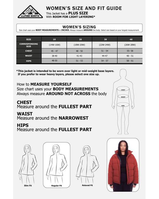 Alpine North Red Forillon Plus Size