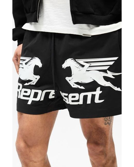 Represent Black Nothing Faster Swim Trunks for men