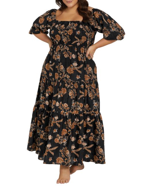 Artesands Black Chantique Handel Cover-up Maxi Dress